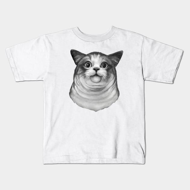 Awkward cat Kids T-Shirt by LauraGraves